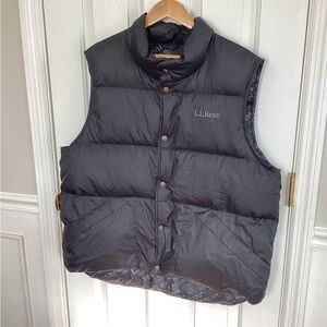 L.L. Bean Men’s XXL Black Down Insulated Reversible Vest Outdoor